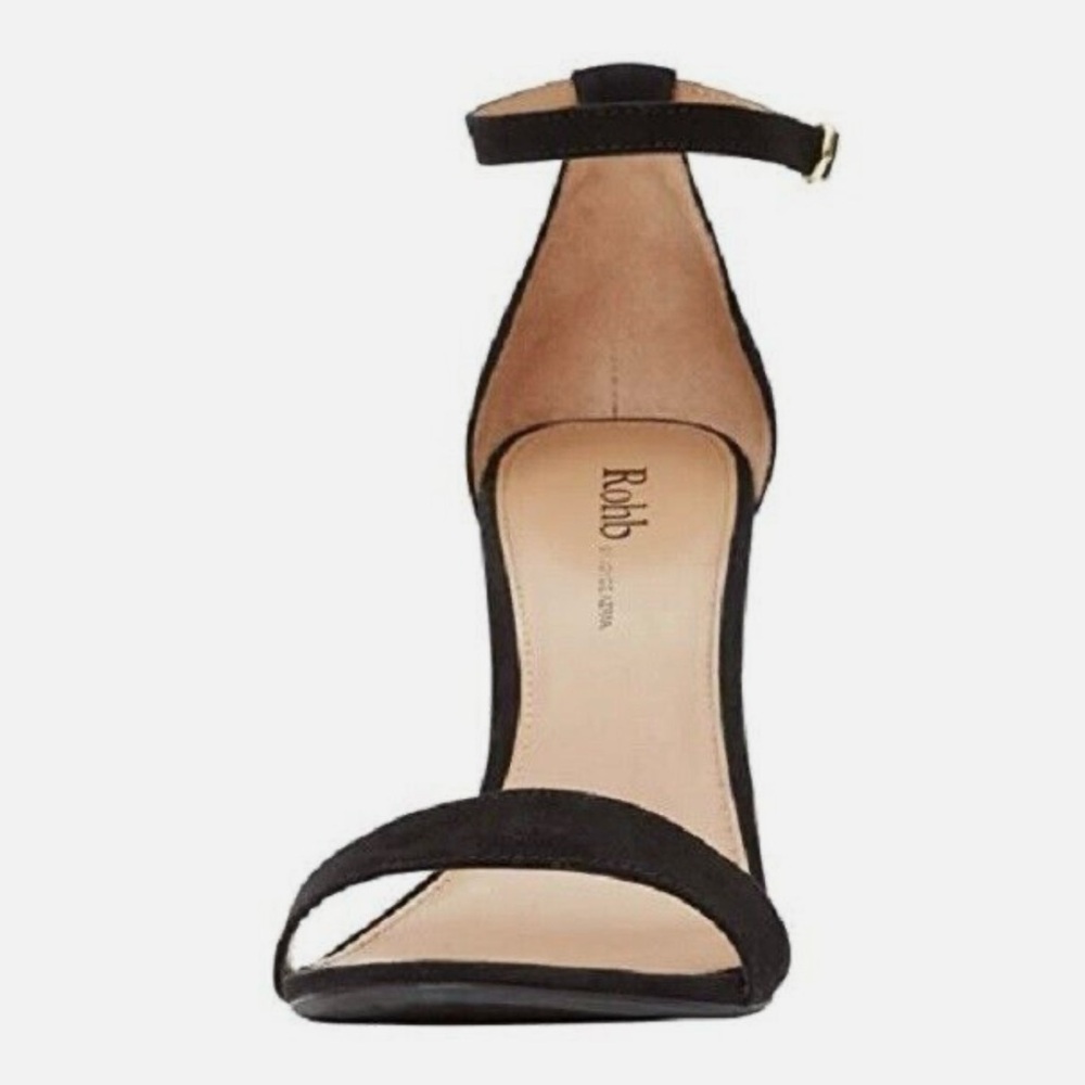 NEW Rohb by Joyce Azria Monaco High Block Heel Ankle Strap Sandal (Black) Size 6 - Picture 3 of 10